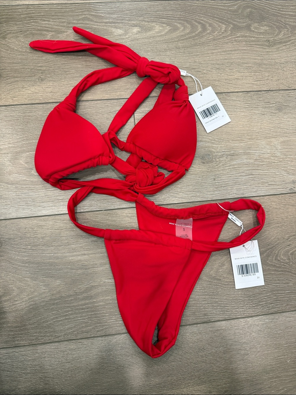 NWT Aqua Tropic Red Bikini